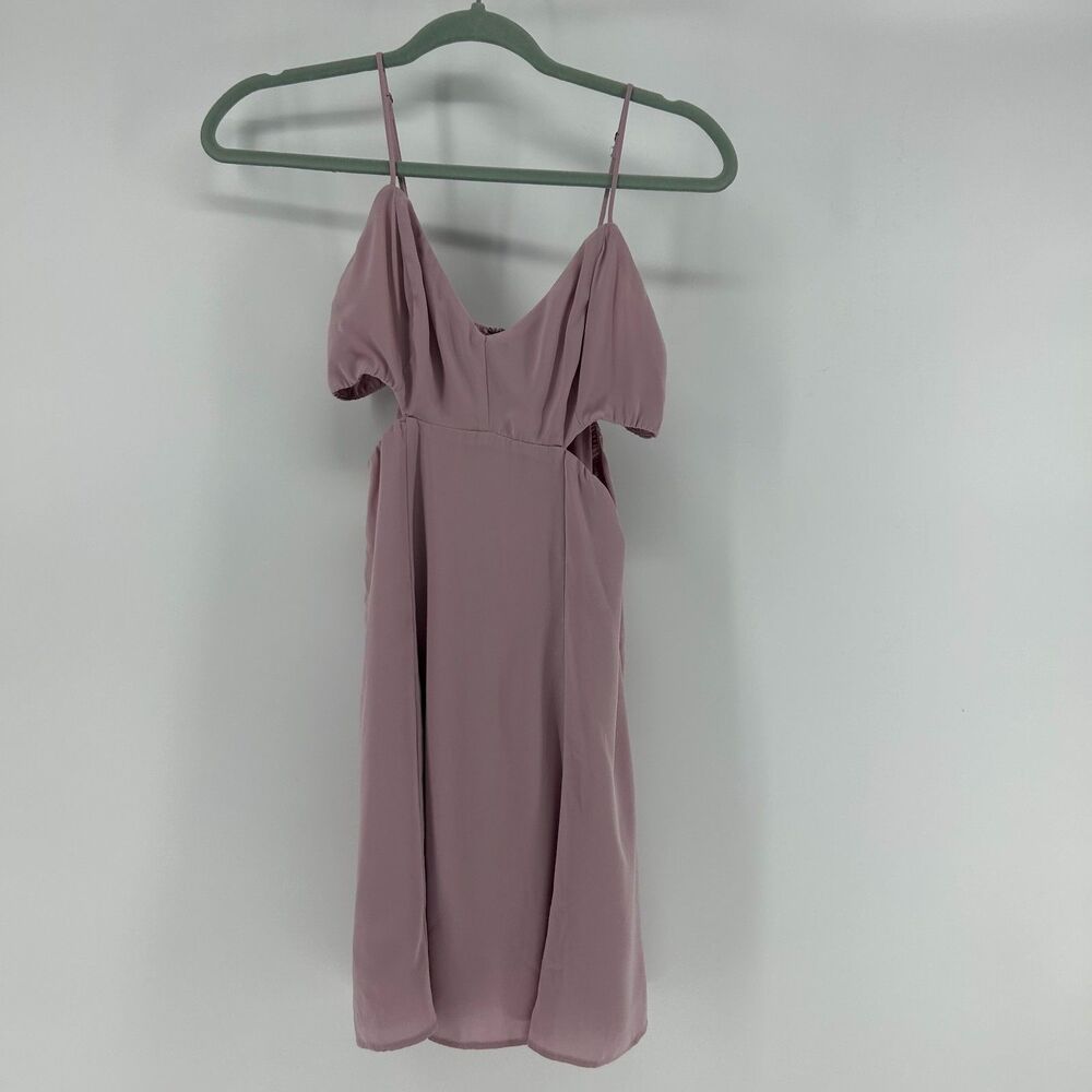 NWT Abercrombie & Fitch Cutout Mini Dress Women's XS Dusty Pink Sleeveless Dress